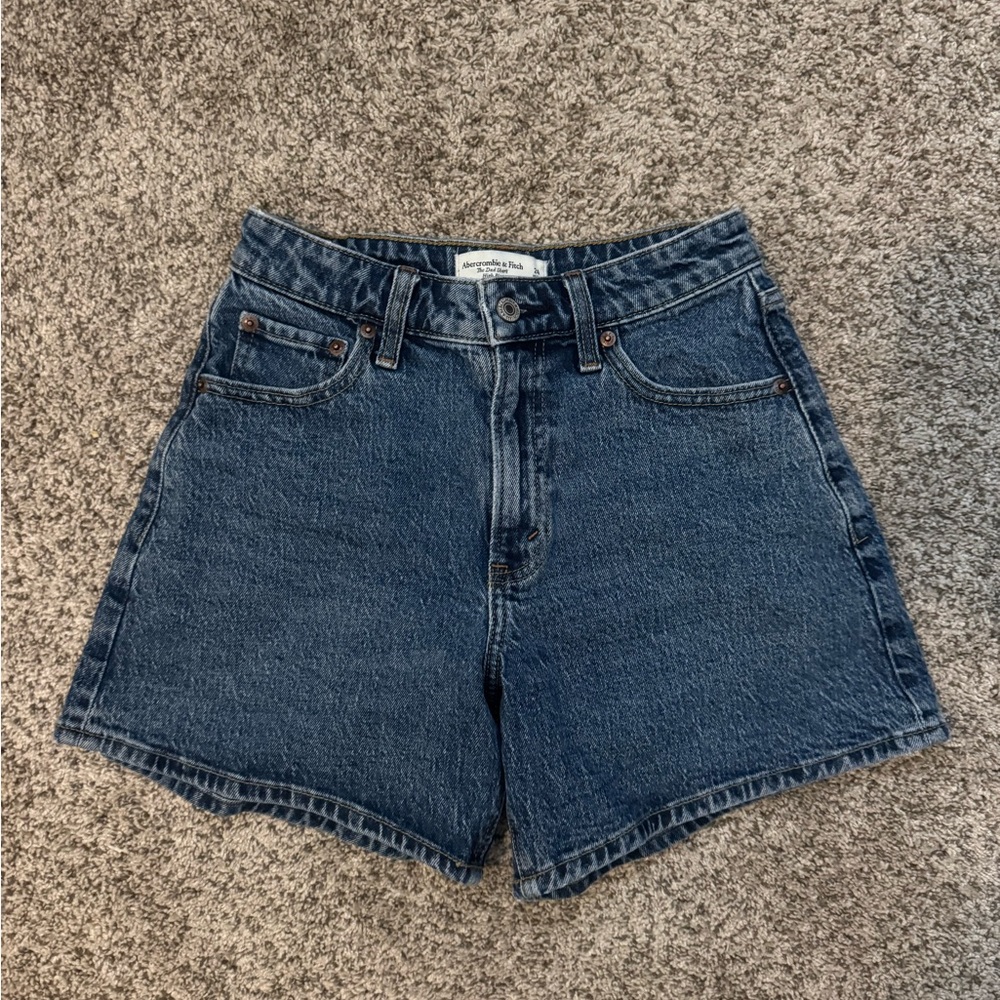 Abercrombie & Fitch Dark Blue Jean Shorts